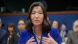 Boston Mayor Michelle Wu responds to questions during a House Committee on Oversight and Government Reform hearing with Sanctuary City Mayors on Capitol Hill, March 5, 2025.