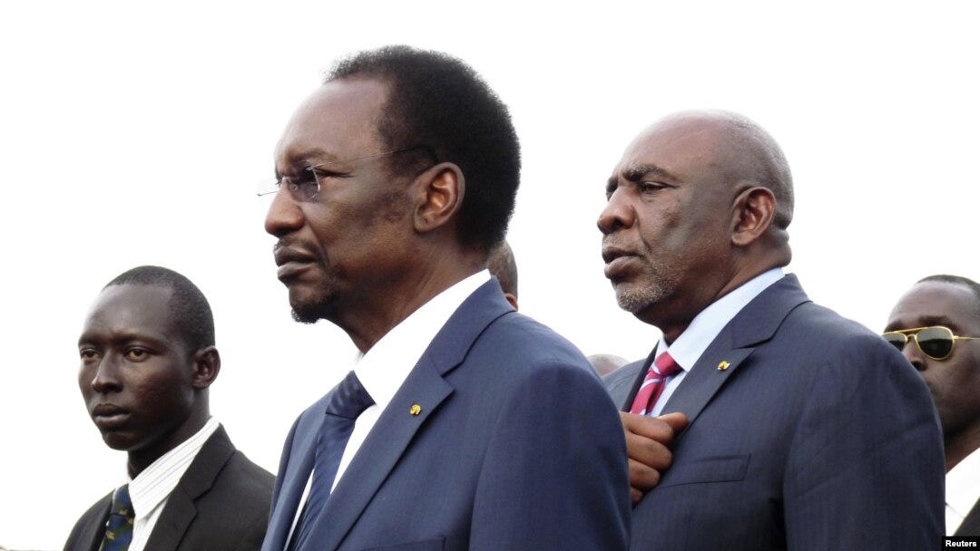 Mali's interim President Dioncounda Traore (C) in the capital Bamako, July 27, 2012.