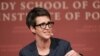 FILE - In this Oct. 16, 2017 file photo, MSNBC television anchor Rachel Maddow moderates a panel on the campus of Harvard University, in Cambridge, Mass.