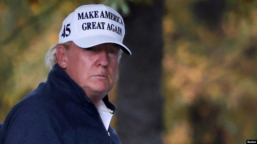 President Donald Trump returns to the White House after news media declared Democratic U.S. presidential nominee Joe Biden to be the winner of the 2020 U.S. presidential election, in Washington, Nov. 7, 2020.