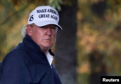 President Donald Trump returns to the White House after news media declared Democratic U.S. presidential nominee Joe Biden to be the winner of the 2020 U.S. presidential election, in Washington, Nov. 7, 2020.