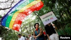 Thai LGBT community participates in Gay Freedom Day Parade in Bangkok, Thailand November 29, 2018. 