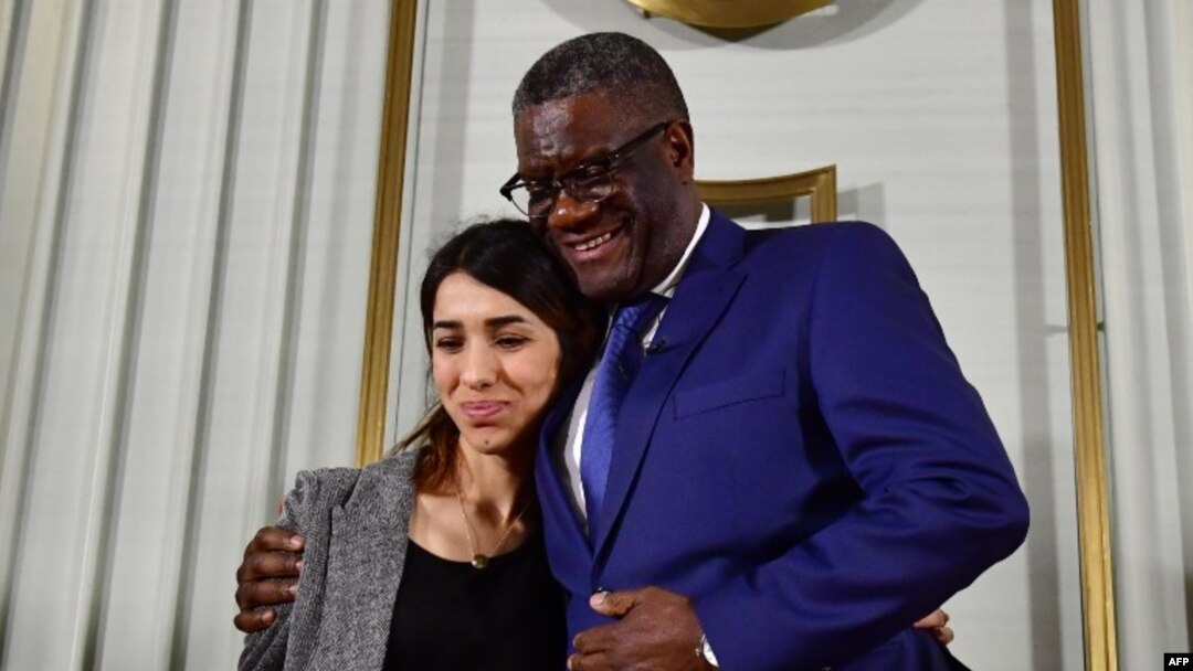 Dr. Mukwege na Nadia Murad baherewe hamwe agashimwe Nobel k'amahoro