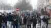 Demonstrators, some of them wearing face masks to help curb the spread of the coronavirus, attend an opposition rally to protest the official presidential election results in Minsk, Belarus, Nov. 29, 2020. 