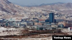 지난해 12월 경기도 파주시 도라산에서 바라본 개성공단 일대. (자료사진)