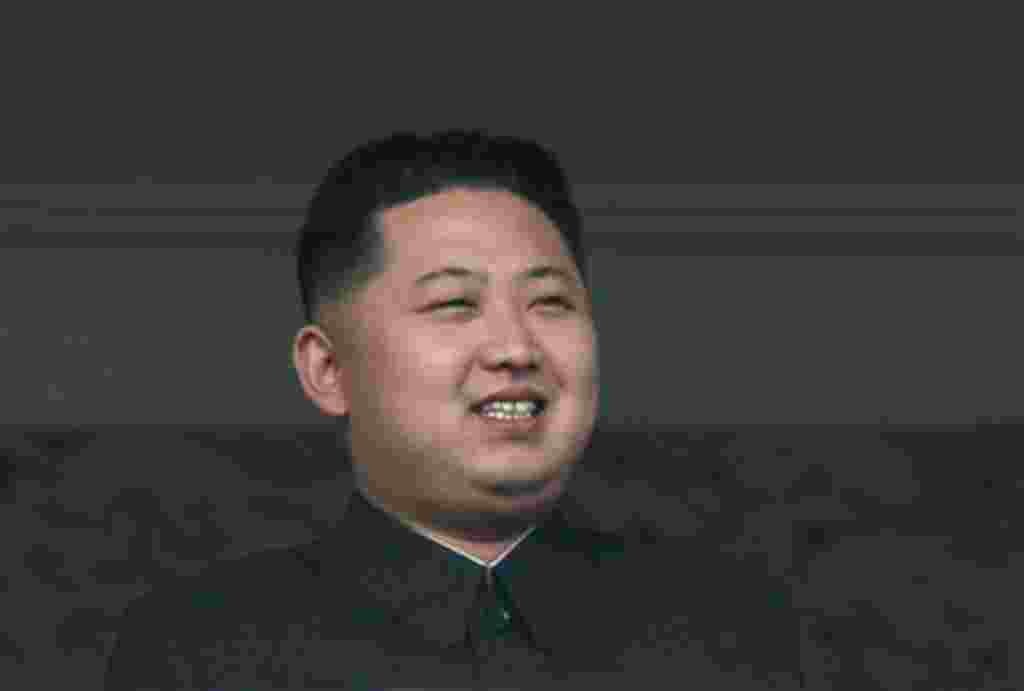 North Korean leader Kim Jong Il's son Kim Jong Un attends a massive military parade marking the 65th anniversary of the communist nation's ruling Workers' Party in Pyongyang, 10 Oct 2010