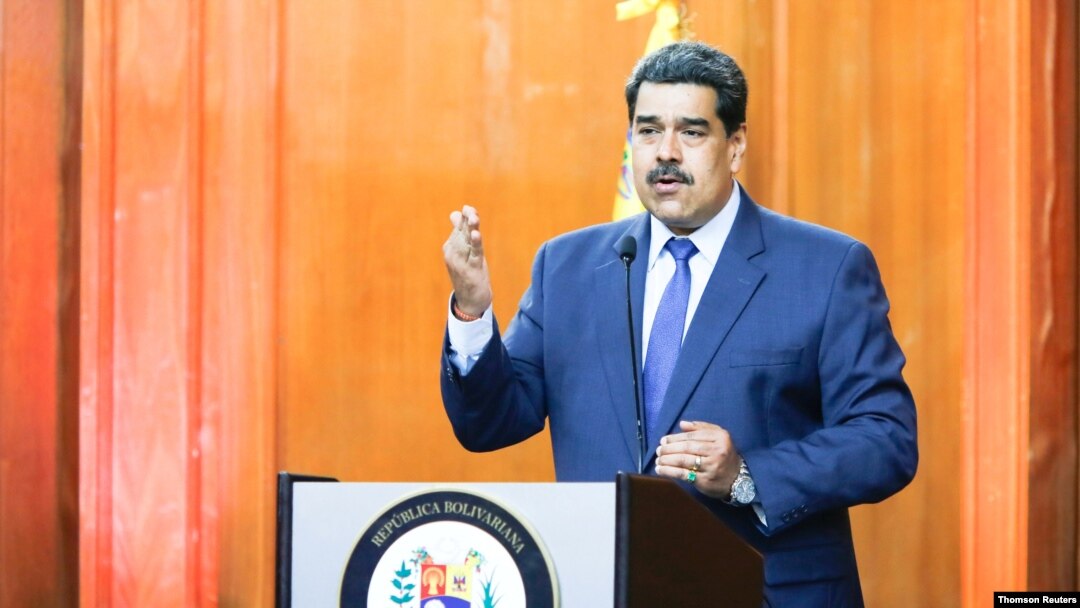El presidente en disputa de Venezuela, Nicolás Maduro, durante una ceremonia por el día del periodista en Caracas, Venezuela. Foto de archivo.