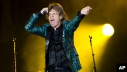 Mick Jagger, vokalis kelompok musik rock "Rolling Stone".