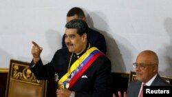 El presidente de Venezuela, Nicolás Maduro, asiste a un discurso sobre el estado de la nación en la Asamblea Nacional, en Caracas, el 12 de enero de 2023.