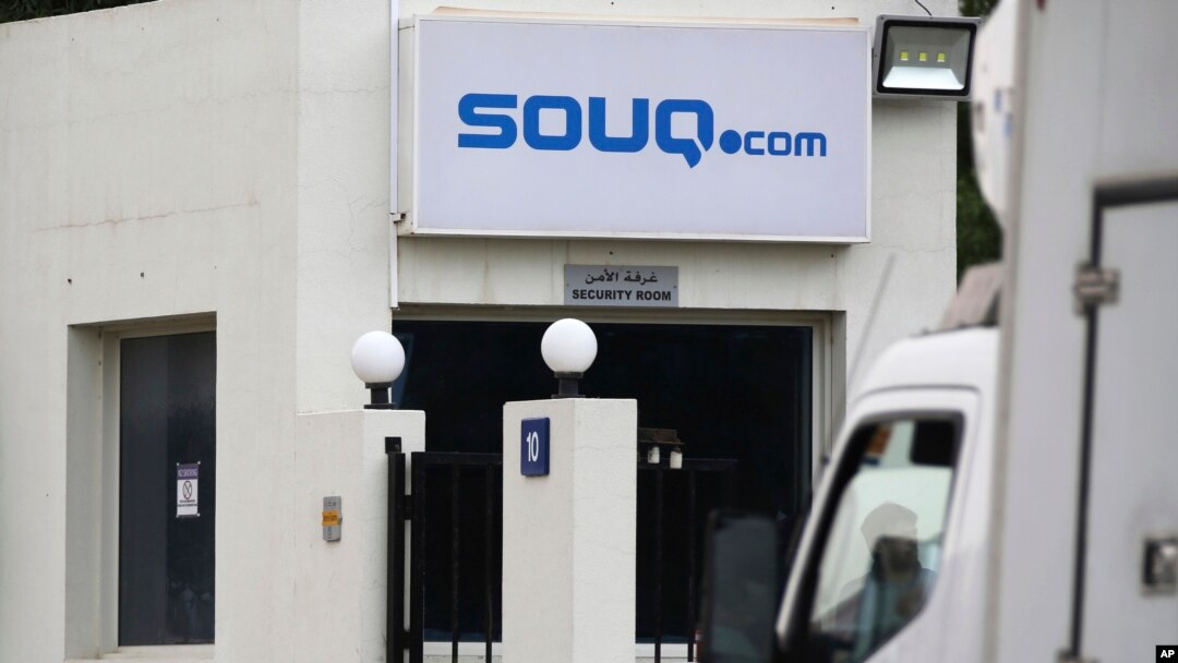 A truck is parked at the entrance of the Souq.com warehouse in Dubai, United Arab Emirates, March 27, 2017. 