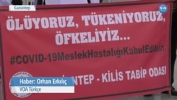 Gaziantep'te Sağlık Çalışanları Kaybettikleri Meslektaşlarını Andı