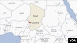 FILE - A map of Chad (VOA).