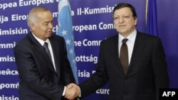 Prezident Islom Karimov Yevropa Komissiyasi raisi Joze Manuel Barroso bilan, Bryussel, 24 yanvar 2011