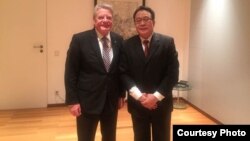 德国总统高克周一晚间会见高瑜的律师莫少平（中国旅德人权活动人士苏雨桐提供) 