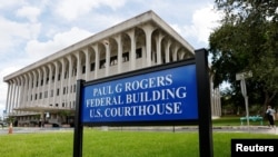 Paul G Rogers Federal Building U.S. Courthouse is seen, on the day of court appearance for Ryan W. Routh, the reported suspect in an apparent assassination attempt on Donald Trump, in West Palm Beach, Sept. 16, 2024.