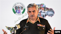 Pakistan army spokesman Maj. Gen. Babar Iftikhar addressing news conference at the military’s media wing ISPR in Rawalpindi, Feb. 22, 2021. (Courtesy ISPR)