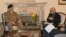 This picture released by Pakistan's army shows General Raheel Sharif meeting with Afghan President Ashraf Ghani, Dec. 27, 2015. 