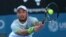 Victor Troicki of Serbia in his match against Gilles Muller of Luxembourg at the Sydney International Tennis tournament