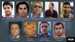 تصویر ۱۳ ایرانی در بازداشت یا محدودیت های صادر شده از دادگاه در آمریکا (منابع تصاویر: رویترز، تسنیم، آژانس ملی جرائم در بریتانیا، شبکه‌های اجتماعی، و دستگاه های اجرای قانون)