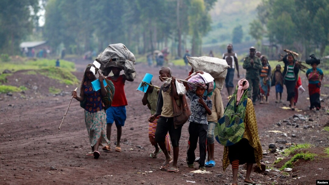 Bamwe mu banyagihugu bahunga intambara za M23 mu 2013