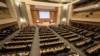 This photograph taken on September 18, 2020, shows a general view on the opening of a meeting of the United Nations Human Rights Council on allegations of torture and other serious violations in Belarus, in Geneva. (Photo by Fabrice COFFRINI/AFP)