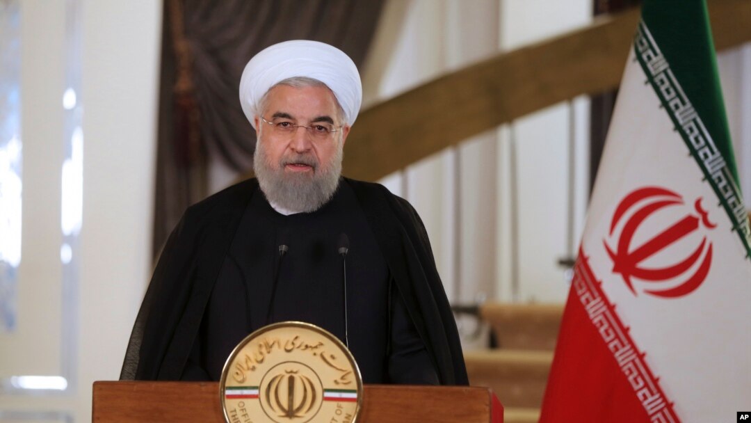 Tổng thống Iran Hassan Rouhani trong bài diễn văn toàn quốc tại Tehran, Iran, ngày 13/10/17 kịch liệt phản đối quyết định của Tổng thống Mỹ Donald Trump.