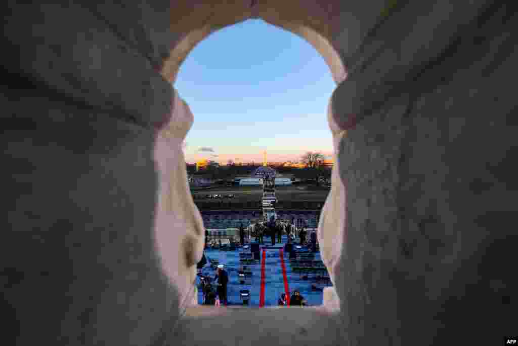 Una vista general de los preparativos finales antes de la toma de posesi&#243;n del nuevo presidente de Estados Unidos. 20 de enero de 2021.