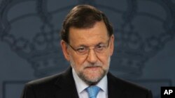 PM Spanyol Mariano Rajoy di Istana Moncloa di Madrid (11/11).