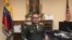 José Luis Silva Silva, agregado militar de la embajada de Venezuela en Washington, durante entrevista con la Voz de América. (Jorge Agobian-VOA)
