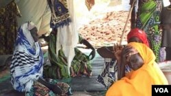 Flood victims from the northern Cameroon village of Kaikai. Heavy rains and floods this week have left at least 100,000 people homeless on both sides of the border between northern Cameroon and Chad. (M. Edwin Kindzeka/VOA)