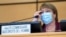 La Alta Comisionada de las Naciones Unidas para los DD.HH., Michelle Bachelet, se refirió entre otros países a la situación de Venezuela y Nicaragua, en una reunión del consejo en Ginebra, el lunes 14 de septiembre de 2020.
