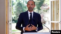 Le Premier ministre français Edouard Philippe donne une conférence de presse à Paris, le 31 août 2017.