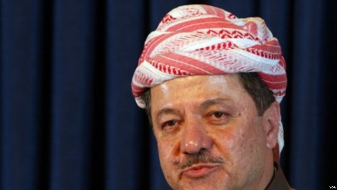 Presiden Kurdistan Masoud Barzani. Kurdistan adalah sebuah wilayah semi-otonomi di bagian utara Irak yang dihuni oleh etnis Kurdi.