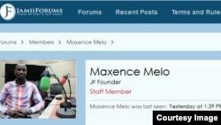 A Dec. 16, 2016, screenshot of jamiiforums website showing the profile photo of co-founder Maxence Melo Mubyazi; saying he was last seen yesterday at 1:39 PM.