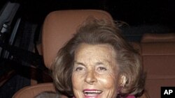 L'Oreal heiress Liliane Bettencourt (file photo)