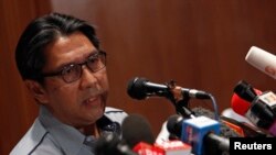 Direktur Jenderal Badan Penerbangan Sipil Malaysia (DCA) Datuk Azharuddin Abdul Rahman pada sebuah jumpa pers (9/3). (Reuters/Edgar Su)