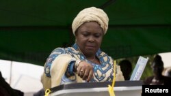 Patience Jonathan, l'épouse de l'ancien président Goodluck Jonathan, Otuoke, le 28 mars 2015.