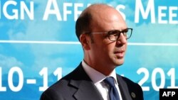 Le ministre italien des affaires étrangères Angelino Alfano, 10 avril 2017.