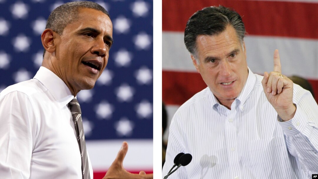 Tổng thống Obama và ứng cử viên đảng Cộng hòa Mitt Romney