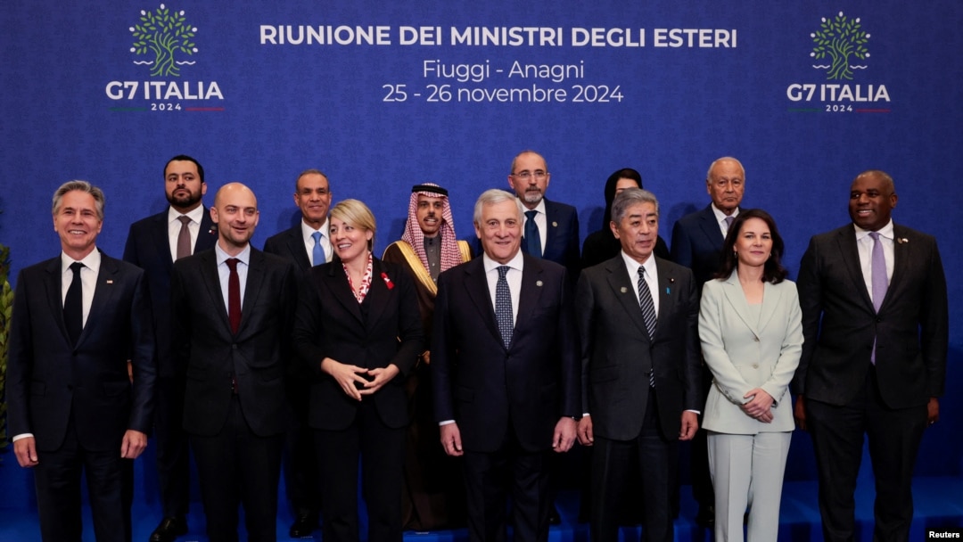 Pertemuan menteri luar negeri G7 di Fiuggi, Italia, 25 November 2024.
