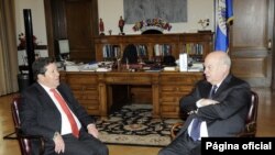 El Secretario General de la Organización de los Estados Americanos (OEA), José Miguel Insulza, y el Presidente de la Corte Suprema de Justicia de Colombia, Javier Zapata Ortiz