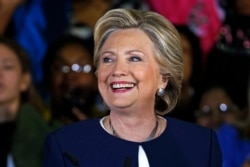 Democratic presidential candidate Hillary Clinton makes remarks at a Pennsylvania Democrats Pittsburgh Organizing Event at Heinz Field in Pittsburgh, Nov. 4, 2016.